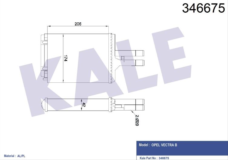 KALORİFER RADYATÖRÜ (MEKANİK)(BORULU) OPEL VECTRA B