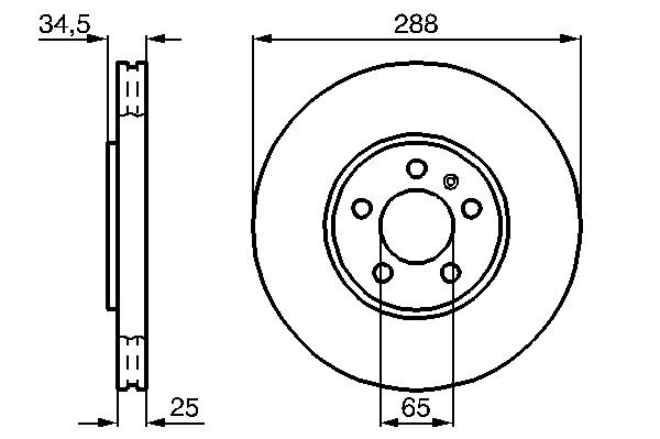 FREN DİSKİ (ÖN)(288MM) AUDI