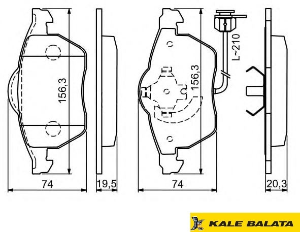 DİSK BALATA (ÖN) VW BORA 2,0 99- AUDI A4-A6-A8 97-