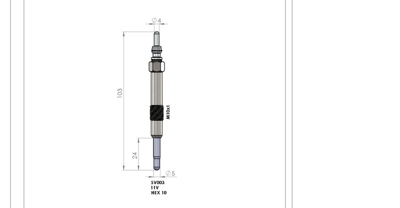 KIZDIRMA BUJİSİ (11,0V) FIAT DOBLO / PALIO / BRAVA 1.9 JTD / OPEL ASTRA / VECTRA / ZAFIRA 1.9 JTD