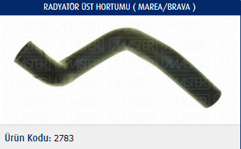 RADYATÖR ÜST HORTUMU FIAT MAREA 1.6 16V / BRAVA 1.6 16V / BRAVO 1.6 16V