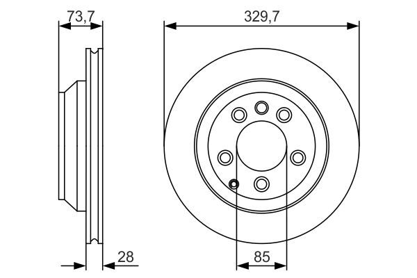 FREN DİSKİ (ARKA)(329,7MM) AUDI Q7 3.0 TDI quattro 10-15 / VW TOUAREG 3.2 V6 02-06