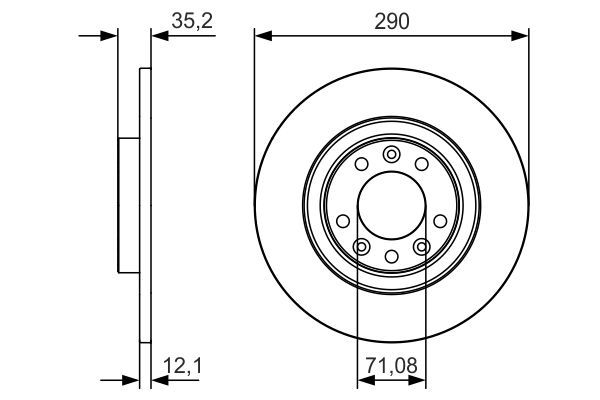 FREN DİSKİ (ARKA)(290MM) OPEL VIVARO C GRANDLAND ZAFIRA 15- / PEUGEOT 308 3008 508 5008 TRAVELLER EXPERT 16- / TOYOTA PROACE 16-