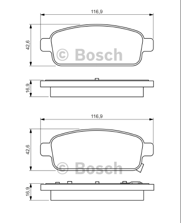 DİSK BALATA (ARKA) CHEVROLET CRUZE 1,6-1,7CDTİ 11- / OPEL ASTRA J