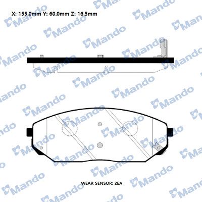 DİSK BALATA (ÖN) KIA SORENTO I 2.4-2.5 CRDİ-3.3 V6 4WD-3.5 V6 4WD 07-