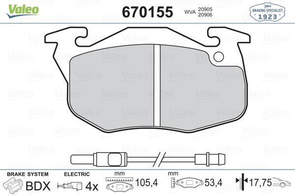 DİSK BALATA (ÖN) RENAULT R19 1.2-1.4-1.7-1.9D 93- / PEUGEOT 106 1.0-1.1-1.4D-1.5D 94- / 306 1.1-1.4 96-