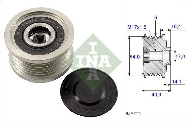 ALTERNATÖR KASNAĞI (6 KANAL) FIAT BRAVO II 1.4-1.6D MJET 07- / DOBLO 1.6D MJET-2.0D MJET 10- / DUCATO 2.0D MJET 11- / GRANDE PUNTO 1.6D MJET-1.9D MJET 08- / LINEA 1.6D MJET 09-