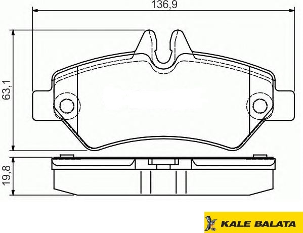 DİSK BALATA (ARKA) M.BENZ SPRINTER 06- / VW CRAFTER 06-