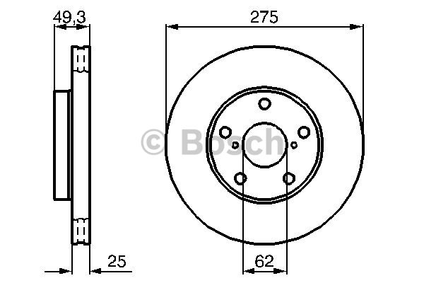 FREN DİSKİ (ÖN)(275MM) TOYOTA RAV 4 II 1.8 VVTİ-2.0 VVTI