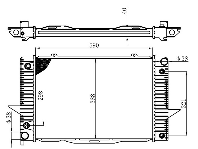 SU RADYATÖRÜ (BRAZİNG)(AT)(BVO002) VOLVO 850, S70 93-