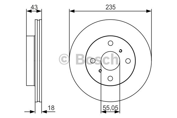 FREN DİSKİ (ÖN)(235MM) TOYOTA YARIS 1.0 16V-1.3 16V-1.4