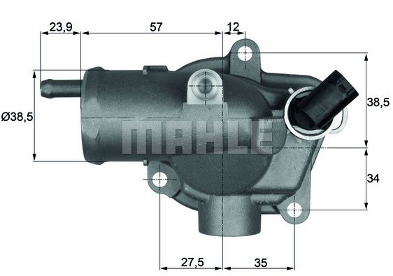 TERMOSTAT (80°C) VW GOLF V 06-08 / PASSAT 05-10 / SEAT ALTEA 06-09 / LEON 05-09 / TOLEDO III 05-09 / AUDI A6 10-12 / A8 06-10