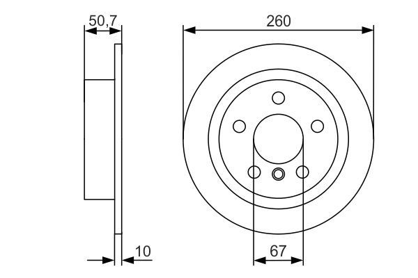 FREN DİSKİ (ARKA)(259MM) MINI (F55-F57) COOPER D-S 13-