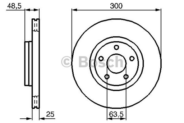 FREN DİSKİ (ÖN)(300MM) FORD C-MAX 07- / FOCUS II 05- / FOCUS III 12- / KUGA II 18- / TRANSİT CONNECT V408 13- / VOLVO C30 06- / C70 II 10- / S40 II 06- / V50 10-