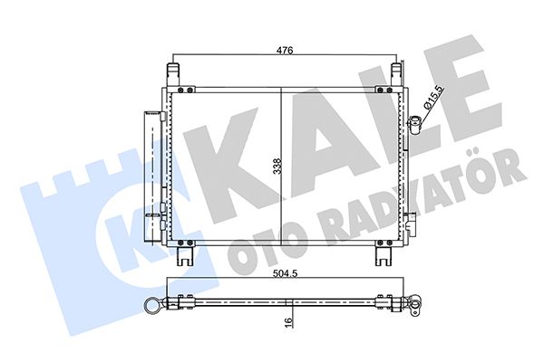 KLİMA RADYATÖRÜ (BRAZING)(KURUTUCULU) TOYOTA YARIS 1.4D-4D 05-12