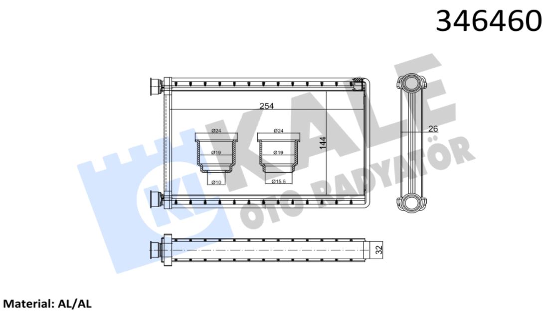 KALORİFER RADYATÖRÜ (BRAZING) BMW  1 04-12 / 3 04- / X1 09-