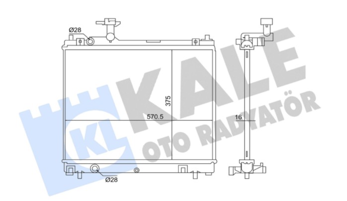 SU RADYATÖRÜ SUZUKI SWIFT V 1.0 1.2 17=> (MT) [BRAZING] [375X571X16]