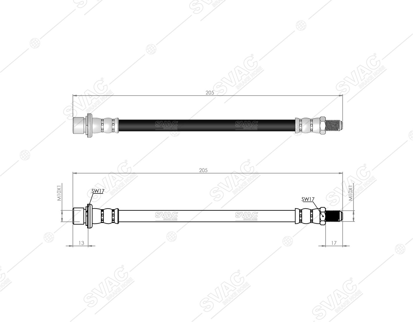 FREN HORTUMU (ARKA)(SOL) TOYOTA AVENSIS VERSO 01 - 11