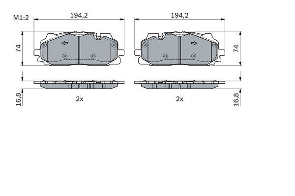 DİSK BALATA (ÖN) AUDI A4 Allroad B9 2.0 TDI quattro 16- / A4 B9 2.0 TFSI 15- / A5 45 TDI quattro 18-20