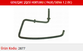 GENLEŞME ŞİŞESİ HORTUMU FIAT PALIO 1.2 8V 97-02 / SIENA 1.2 8V 97-02