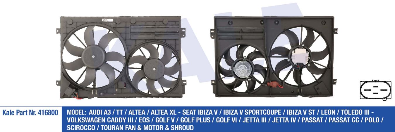 FAN MOTORU (DAVLUMBAZLI) VW CADDYIII-GOLFV-VI-PLUS-