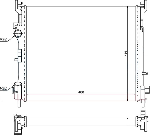 SU RADYATÖRÜ (MEKANİK)(MT)(MRN056) RENAULT CLİO 01- THALİA 05-