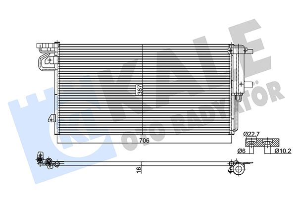 KLİMA RADYATÖRÜ (BRAZİNG)(KURUTUCULU) FORD FOCUS III 11- / C-MAX II 15- / KUGA 13- / TRANSIT CONNECT / TOURNEO CONNECT 18- 1.5 ECOBOOST (88KW 120PS)