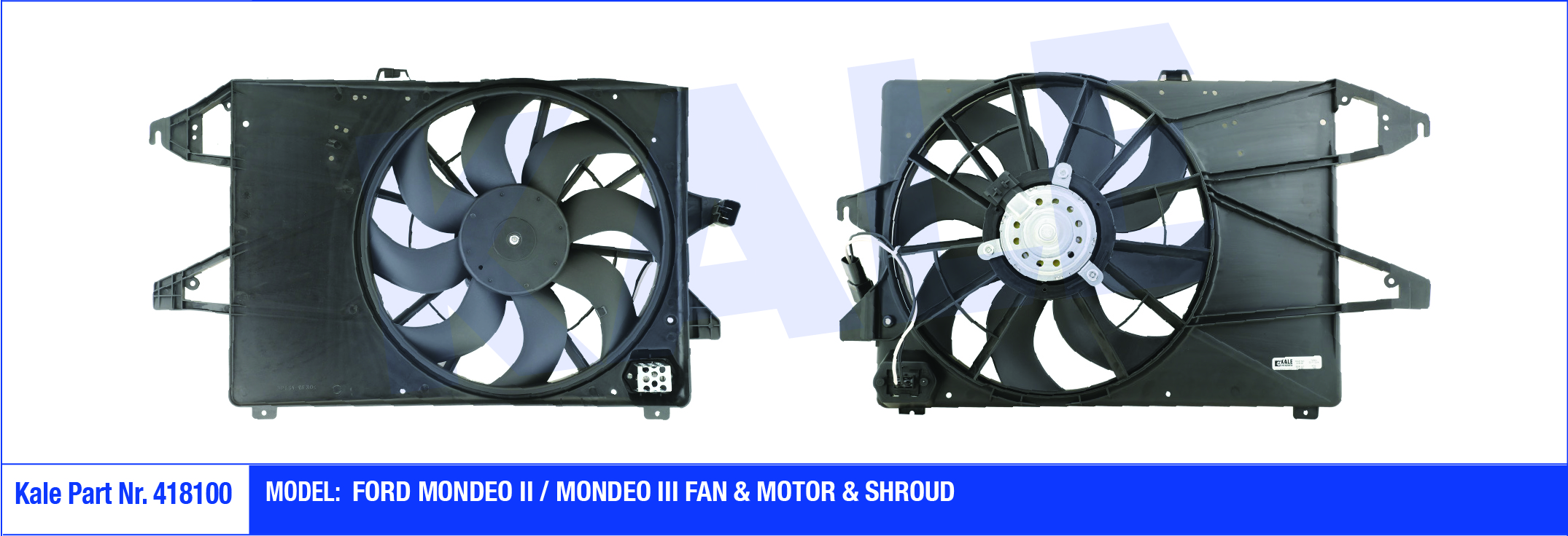 FAN MOTORU (DAVLUMBAZLI) FORD MONDEO II-MONDEO III 1.6 /1.8 /2.0 /2.0TDCI 96>07 KLIMALI 180W 384mm