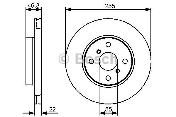 FREN DİSKİ (ÖN)(255MM) TOYOTA YARIS 1.0-1.0 VVTİ-1.3 06-