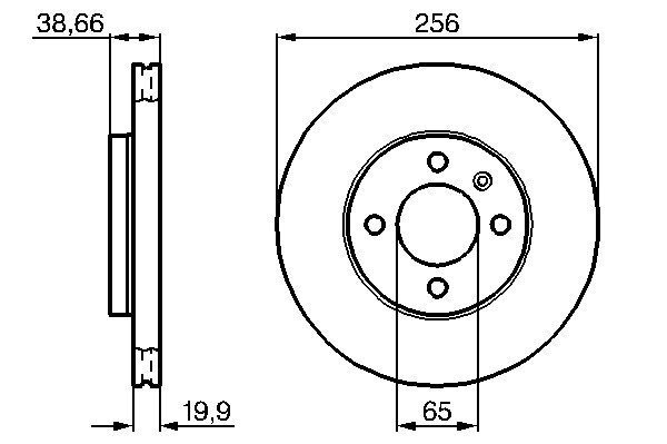 FREN DİSKİ (ÖN)(256MM) VW CADDY II 00- / GOLF II 83- / GOLF III 95- / GOLF IV 98- / JETTA II 84- / PASSAT 80- / POLO 99- / POLO III 97- / SEAT CORDOBA 96- / IBIZA II 93- / TOLEDO I 91-