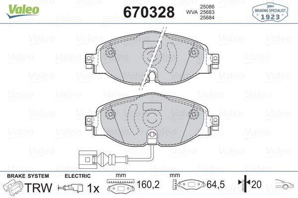 DİSK BALATA (ÖN) VW CADDY IV 1.2 TSI-1.4 TSI-1.6 TDI-2.0 TDI 15-20 / GOLF VII 1.2 TSI-1.4 TSI-1.6-1.6 TDI-2.0 TDI 12-20 / PASSAT 1.4 TSI-1.6 TDI-1.8 TSI-2.0 TDI 15- / T-ROC 1.0 TSI-1.5 TSI-1.6 TDI-2.0 TDI 17- / TIGUAN