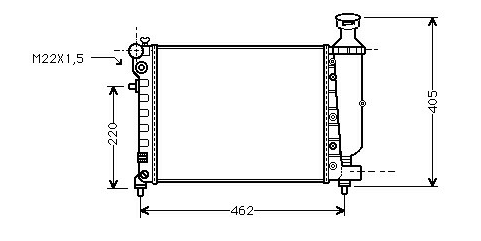 SU RADYATÖRÜ (MEKANİK)(MT)(MPE230) PEUGEOT 106 1.0/1.1İ/1.4İ/1.6İ