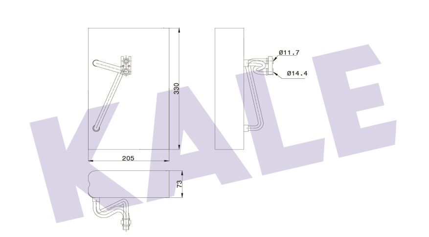 EVAPORATOR (BRAZING) OPEL VECTRA B 1.6I 2.0I 1.7TD 1.6I/1.8I/2.0I/2.2I 16V 2.5I V6 95-