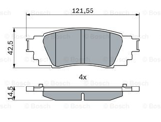 DİSK BALATA (ARKA) TOYOTA AVALON V / CAMRY / C-HR / RAV-4 V / LEXUS ES VII / RX IV / UX