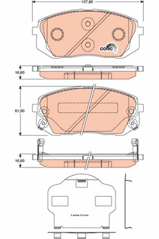 DİSK BALATA (ÖN) RENAULT SYMBOL III 1.5 DCİ 13- / HYUNDAI İ40 / İX35 / KIA CARENS II / SPORTAGE II