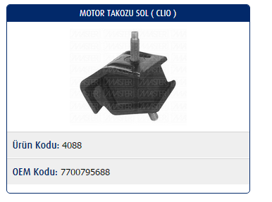 MOTOR TAKOZU (SOL) RENAULT CLIO