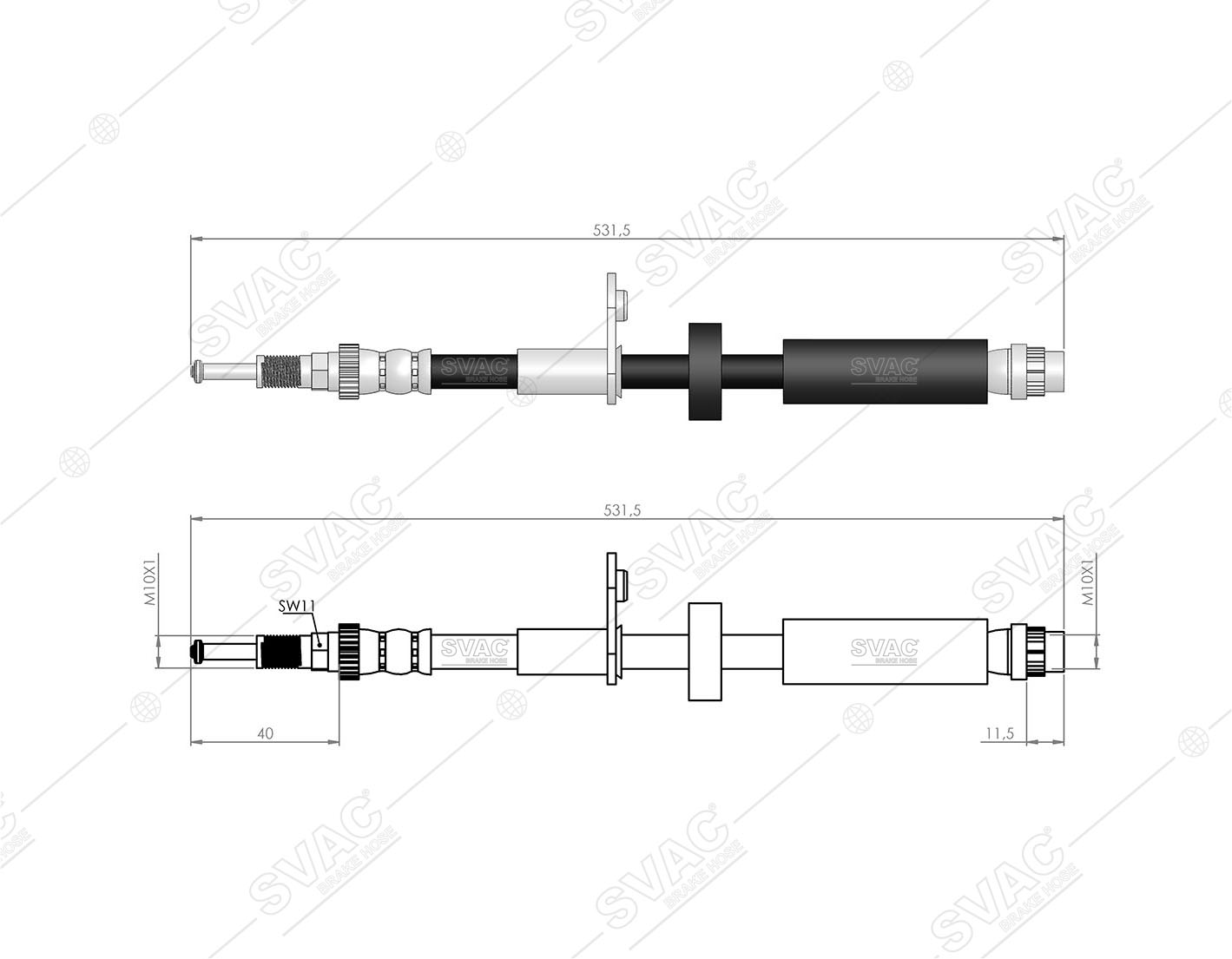 FREN HORTUMU (ÖN) PEUGEOT 2008 I 18- / 207 06-13 / 208 I 12- / CITROEN C3 III 16- / C3 PICASSO 09-