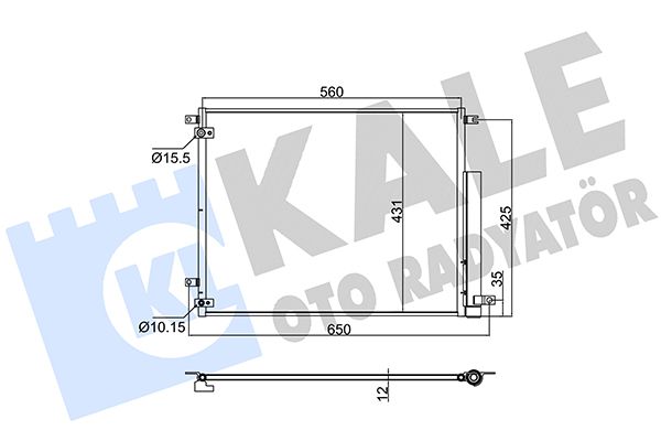 KLİMA RADYATÖRÜ HONDA CIVIC X (FC) 1.6İ 16=> KURUTUCU İLE [BRAZING AL/AL] [560X431X12]