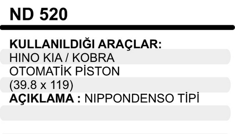MARŞ OTOMATİĞİ PİSTON TM.TK. HINO-KIA-KOBRA 39,8X