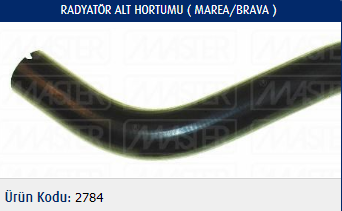 RADYATÖR ALT HORTUMU FIAT MAREA 1.6 16V / BRAVA 1.6 16V / BRAVO 1.6 16V