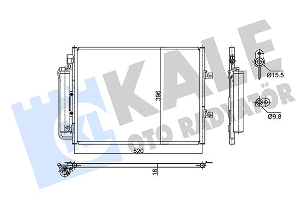 KLİMA RADYATÖRÜ (BRAZING)(KURUTUCULU) RENAULT TWINGO II 1.2 16V 1.2TCE 1.2TURBO 07-