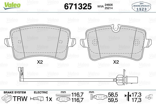 DİSK BALATA (ARKA) AUDI A6 1.8 TFSI-2.0 TDI-2.0 TFSI-2.8 FSI-3.0 TDI 10-18 / A7 2.8 FSI-3.0 TDI 11-18 / PORSCHE MACAN 2.0-3.0S-3.6 TURBO 14-