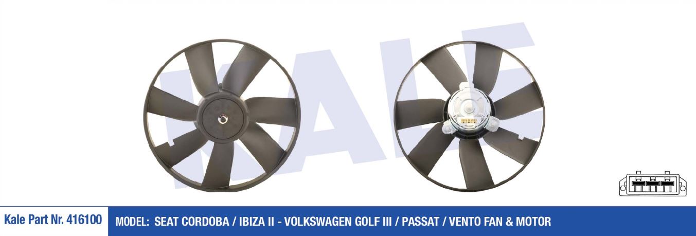 FAN MOTORU VW GOLF III/CADDY II/PASSAT 93- 318MM