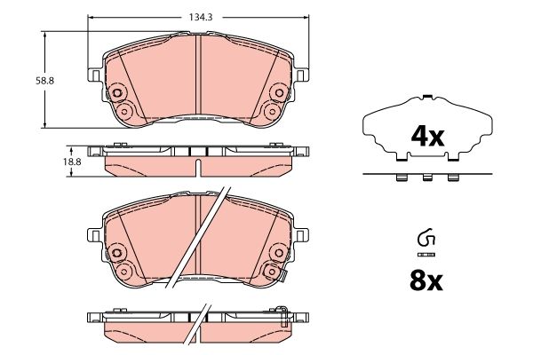 DİSK BALATA (ÖN) TOYOTA COROLLA / 1.6 VVTİ-1.8 VVTİ 19-