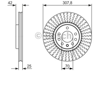 FREN DİSKİ (ÖN)(307,8MM) OPEL ASTRA G 02- / ASTRA H 05- / CORSA D 06- / CORSA E 14- / MERİVA B 13- / ZAFIRA B 05-