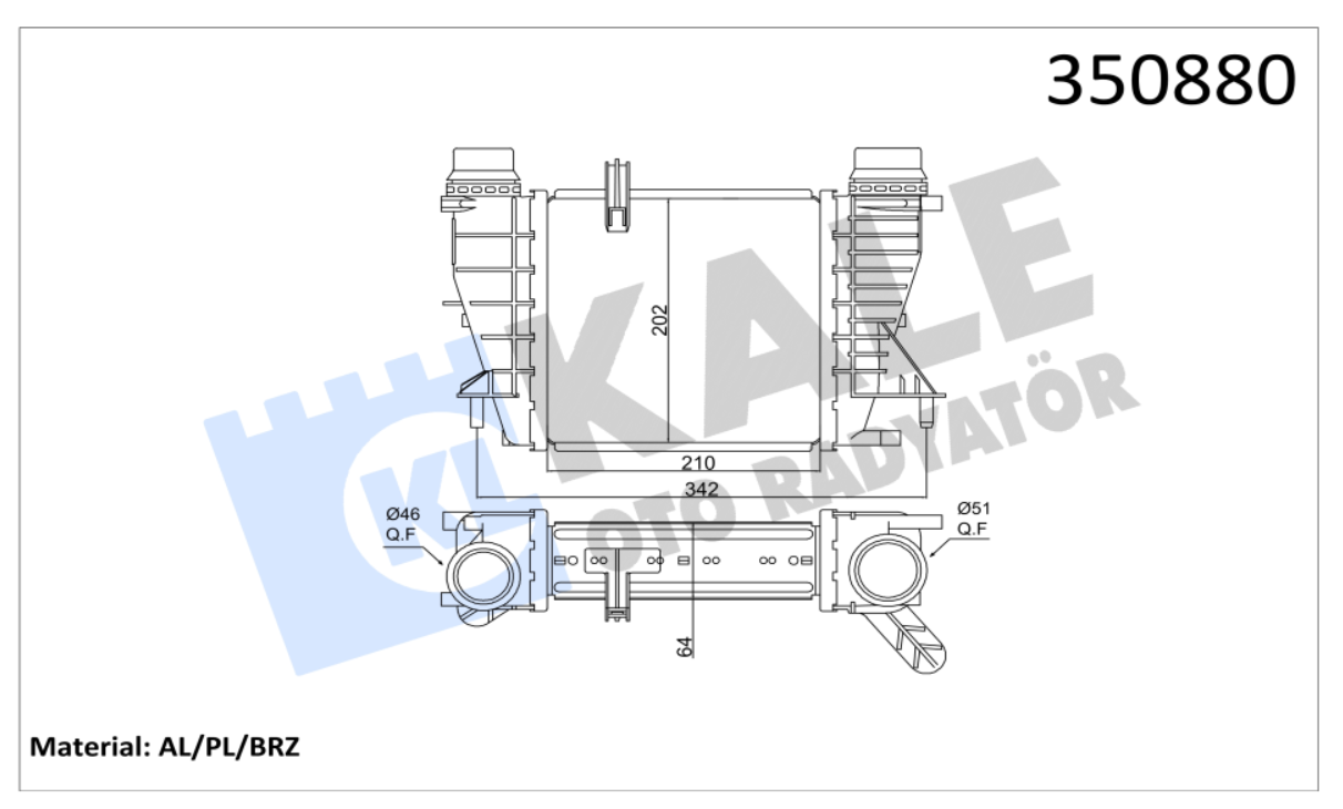 INTERCOOLER (BRAZING) RENAULT CLIO III / MODUS / NISSAN NOTE / NV200 1.5DCI 10-