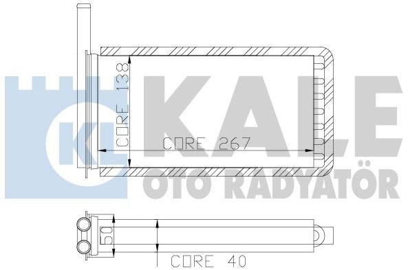 KALORİFER RADYATÖRÜ (BAKIR)(BORULU) FORD ESCORT 2 SIRA(CU+PL)