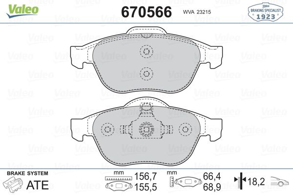 DİSK BALATA (ÖN) RENAULT GRAND SCENIC II 1.5 DCİ 04-08 / LAGUNA 1.5 DCİ 1.5 DCİ 12-15