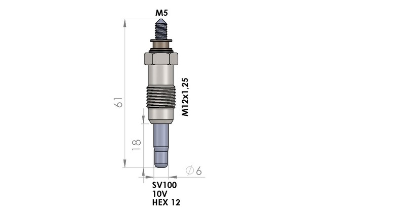 KIZDIRMA BUJİSİ (11,0V) FORD ESCORT / FIESTA / MONDEO 1.8D / MAZDA 121 RTJ 1.8D