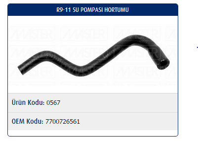 DEVİRDAİM HORTUMU RENAULT R9 / R11 SPRING